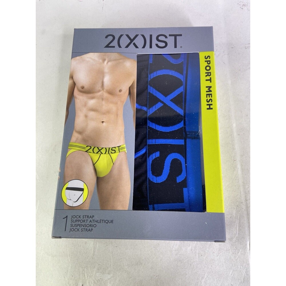 2xist Sport Mesh Jock Strap Jockstrap Black Blue Underwear Mens Size S